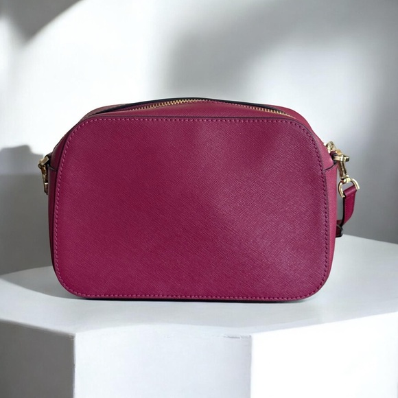 Authentic Michael Kors Magenta Crossbody Bag with Gold Hardware - Picture 4 of 13